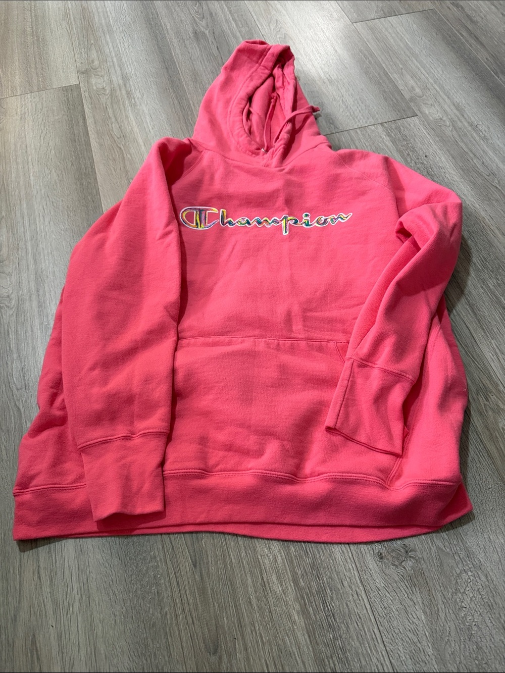 Champion Hot Pink Embroidered Logo Hoodie